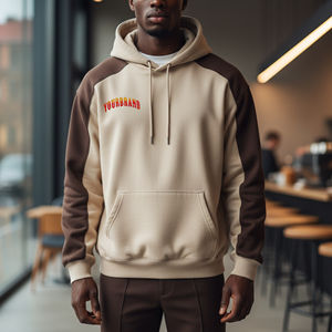 Nouveauté 2025, sweat-shirt pour homme en molleton 100% coton, vêtements décontractés d'hiver, logo imprimé en relief personnalisé, sweat-shirt surdimensionné pour homme - Product Image 1