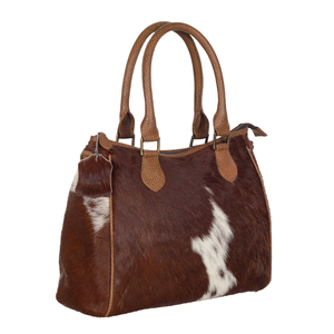 Peau de vache cheveux naturels sur fourrure cuir fourre-tout épaule femmes bagage sac gland premier exportateur vente en gros commande fabricant - Product Image 1