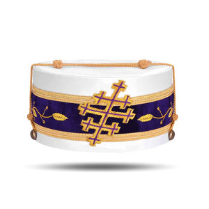 Customized Color Latest Style Custom Hand Embroidered Bullion <b>Wire</b> Masonic Regalia Hat For Online Sale - Product Image 1