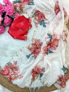 ผ้าส่าหรีสำหรับผู้หญิงผ้าพิมพ์ลายดิจิทัลผ้าทอจากผู้ผลิตแฟชั่น - Product Image 6