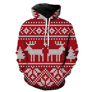 Sudadera CON CAPUCHA DE Navidad personalizada, suéter con estampado de Navidad, sudadera térmica de gran tamaño para hombre, sudaderas con capucha con estampado 3D para hombre - Product Image 3