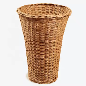 Maceta de mimbre tejida decorativa para exhibición de flores y plantas en el hogar y el jardín - Product Image 2