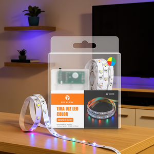 Bande lumineuse LED à piles 3M, ruban flexible RGB, lampe à bande SMD2835, source pour chambre à coucher, miroir TV, décoration DIY, portable, fête - Product Image 2