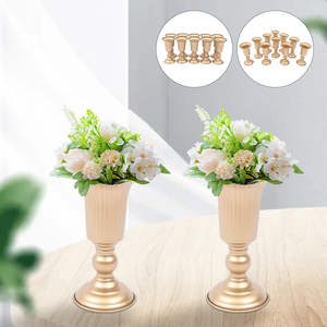 Étincelant perlé cristal métal fêtes de mariage décor ouragans bougeoir centres de table plaqué argent bougeoir - Product Image 3