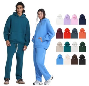 Vente en gros Sweat à capuche unisexe brodé sur mesure pour hommes Sweat-shirts à capuche surdimensionnés en polaire épaisse avec découpe - Product Image 6