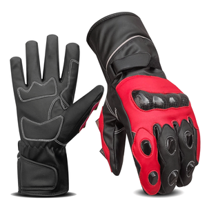 Pink Genuine Cowhide Leather Motorbike Winter Biker Waterproof Sports Riding Gloves Motorcycle Auto Racing Wear Unisex Gloves - Product Image 4