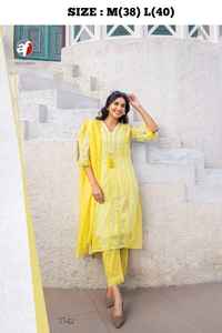 Conjunto Kurti de trabajo de secuencia de bordado de último diseñador de Fab Zone, rayón de algodón puro de alta calidad, fiestas étnicas indias paquistaníes - Product Image 3