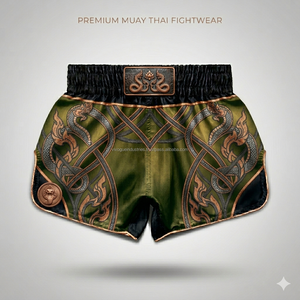 Shorts de Muay Thai en nylon résistant aux déchirures, design personnalisé, avec pompons, shorts de combat de kickboxing, vente en gros de shorts de Muay Thai - Product Image 5