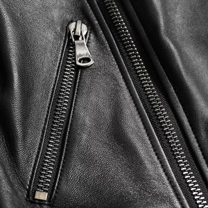 Chaqueta de Motera de Piel de Oveja para Mujer al por Mayor, Estilo Europeo, Ajuste Delgado, Tejida, Ecológica, Reversible, Diseño con Logotipo Personalizado - Product Image 3