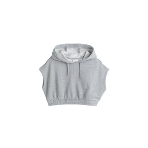 Ensemble sweat à capuche et pantalon de jogging pour femme en molleton bouclette brodé, haute qualité, design court sans manches, nouvelle mode, crop top à capuche - Product Image 1