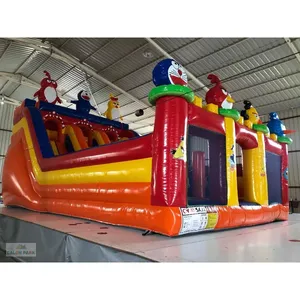 Castillo Inflable Comercial de Angry Birds, Gran Tamaño, para Exteriores, de PVC Resistente, con Tobogán - Product Image 3