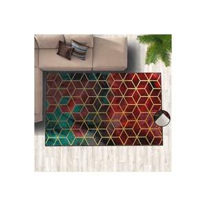 Alfombras y juegos de alfombras impresas digitales con patrón de panal de oro rojo - Product Image 3