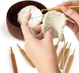 Cuenco de Madera Natural para Hilos, Estilo Moderno, Ecológico, Multifuncional, de Alta Calidad, Redondo, Brillante y Pulido, Soporte para Hilos de Madera - Product Image 1