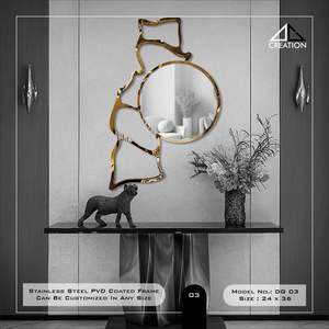 อ่างล้างหน้าติดผนังสแตนเลสเคลือบ PVD หรูหรา ดีไซน์เก๋ไก๋ไม่สมมาตร เหมาะสำหรับงานแต่งงาน - Product Image 2