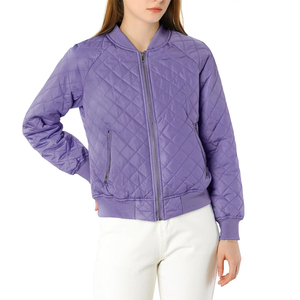 Blouson aviateur à manches longues de haute qualité pour femmes Offre Spéciale col montant pour femmes Blouson aviateur à fermeture éclair complète Blouson aviateur pour femmes - Product Image 5