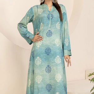 2024 vestido bordado de encaje personalizable para mujer, Lino estampado de alta calidad, camisa transpirable a la moda para mujer, decoración con botones - Product Image 1