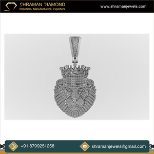 Colgantes de León con Diseño de Cara de Animal Personalizados para Hombre, Estilo Hip Hop, Chapados en Oro, Plata 925, Diamante Moissanita, Joyería para Fiesta - Product Image 5