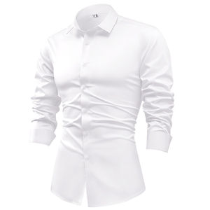Chemise hommes à manches longues pur lin casual mince hommes robe chemises d'été confortable décontracté personnalisé hommes robe chemise - Product Image 5