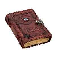Carnet Grimoire Wiccan Fait Main, Livre de Formules Vierge, Couverture en Cuir Vintage, Livre de Prières Pagan, Cahier de Dessins Occultes, Cadeau Spirituel