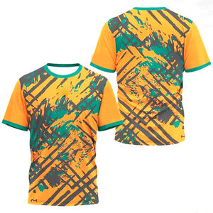 Camiseta Deportiva con Cuello Redondo y Corte Automatizado para Adultos, Impresión por Sublimación Completa, Diseño Sólido, Ropa de Fútbol Transpirable, 100% Poliéster - Product Image 1