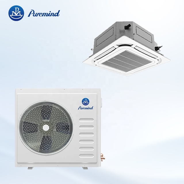 Cassette Air Conditioner 2HP 3HP Cooling Only Hotel Use Ultra Quiet Wifi R410a Ceiling Mounted HVAC System Commercial Use