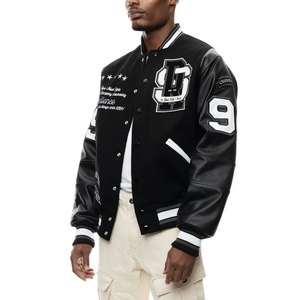 Best Supplier Bulk Quantity Men's Varsity Jacket Professionally Manufactured Street Style <b>Canvas</b> Stand Collar Front Waterproof - Product Image 2