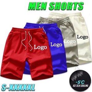 Pantalones cortos deportivos de malla de verano 100% de algodón para hombre, estilo Hip Hop, Color sólido, ajuste holgado, & Fitness Jogging, deporte, logotipo personalizable - Product Image 6
