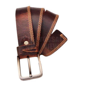 Cinturones de cuero de alta calidad de Pakistán 2025 Cinturón de cuero ligero para hombres 2025 Venta completa - Product Image 3