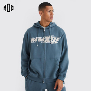 เสื้อฮู้ดซิปสำหรับผู้ชายเสื้อมีฮู้ดสำหรับฤดูหนาวผ้าคอตตอน100% โลโก้ตามสั่ง - Product Image 1