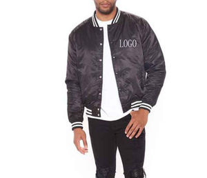 Chaqueta Varsity de Lona Ligera de Alta Calidad con Logotipo Bordado, para Hombre y Mujer, con Capucha, Estilo Urbano, Impermeable - Product Image 1