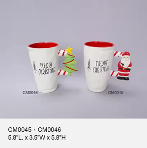 Taza navideña de 500ML con una taza con asa de Papá Noel para bebidas navideñas - Product Image 5