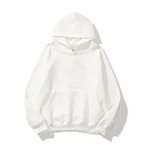 Sudaderas con capucha de invierno unisex, sudaderas con capucha de algodón liso de gran tamaño personalizadas bordadas en blanco de talla grande para hombre, suéter para hombre a granel - Product Image 2