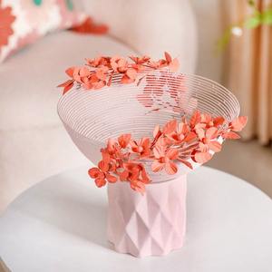 Plateaux de service en métal de luxe modernes personnalisés Plateau décoratif multifonctionnel pour le mariage et le ramadan en différentes couleurs en fer - Product Image 4