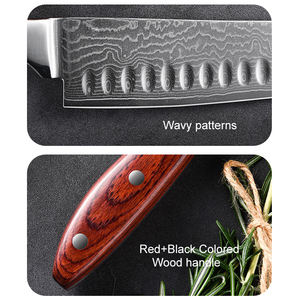 Venta al por mayor personalizado de calidad superior OEM ODM Servicio Profesional de acero de Damasco cocina Chefs cuchillos con mango de madera Pakka - Product Image 3