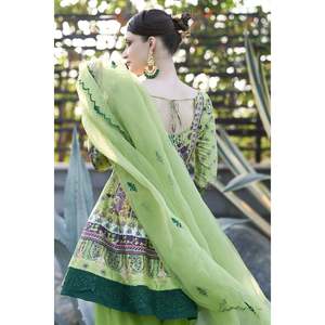 Conjunto de Camisa y Dupatta de Chifón Kiwi Summer - Product Image 4