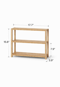3-Tier Wooden Shelf <b>Unit</b> Multi-Purpose Bathroom & <b>Kitchen</b> Shelf Decorative Organizer - Product Image 2