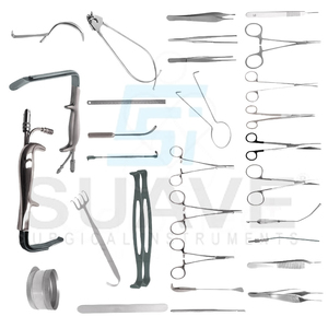 SUAVE INSTRUMENTS DE SURGICAL Ensemble de 21 instruments chirurgicaux en acier inoxydable de haute qualité Source d'alimentation manuelle Matière plastique - Product Image 1