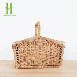 ¡SUPER VENTAS! Cesta de Almacenamiento Tejida a Mano de Ratán Natural Ecológica, Diseño Moderno, Apilable, Multiusos para Verduras y Flores - Product Image 5