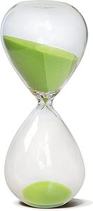 Sablier Hove Beaty sablier soufflé à la main pour la gestion du temps 15 minutes Construction en verre durable (15 min vert) - Product Image 2