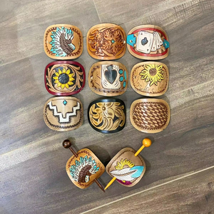 Handcrafted Tooled Leather <b>Hair</b> <b>Barrette</b> Vintage <b>Hair</b> Stick High Quality Western Genuine Leather Women <b>Clips</b> <b>Hair</b> Stick - Product Image 2