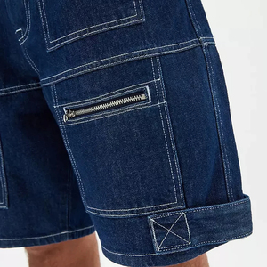 High Street Style hommes été Denim Shorts décontracté extérieur toile avec motif solide Vintage décoration méthode de tissage non tissé - Product Image 3