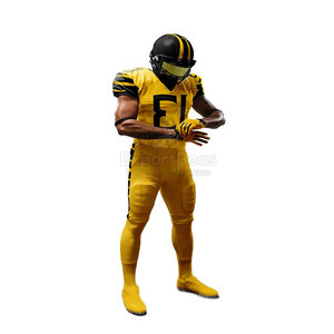 Uniforme de fútbol americano de alta calidad hecho de tela de poliéster transpirable con color y logotipo personalizables disponibles - Product Image 4