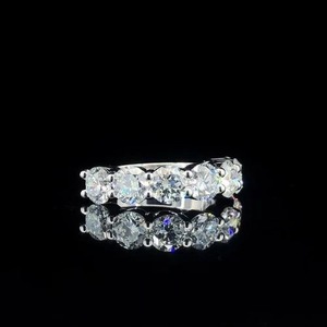 สายคาดแต่งงานสีทอง14K ที่สง่างามพร้อมด้วยเพชรที่ปลูกในห้องปฏิบัติการ7ชิ้นผิวขัดมันเพื่อประกายตลอดไป - Product Image 4