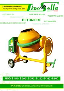 LINO SELLA WORLD Bomba Mezcladora de Concreto Eléctrica Trifásica Tradicional de 360 Litros Fabricada en Italia, Productividad de 40m3/h, Caucho Sólido - Product Image 5