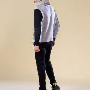 Chándal de Hombre de Algodón 100%, Transpirable, Ligero, con Capucha, Estilo Casual Urbano, Hecho en Pakistán, Estilo Clásico, Precio Bajo - Product Image 3