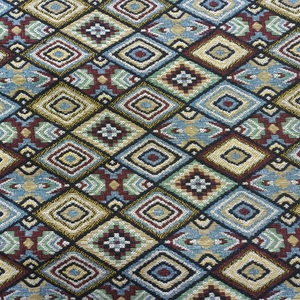 Sac d'école multicolore à motif jacquard épais et respirant pour enfants Tissu poly coton teint en fil Technique Warp - Product Image 1