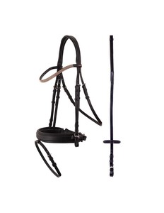 Bride dorée chaîne à 3 rangées avec diamants blancs et bride doublure en cuir souple avec une couronne de forme anatomique - Product Image 2