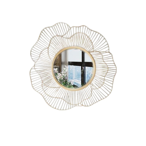 Espejo de pared de decoración de boda hecho a mano de hierro de Metal de alta calidad, diseño moderno elegante, espejo de pared para decoración del hogar a bajo precio - Product Image 5