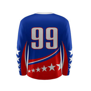 Maillots de hockey sur glace professionnels uniformes d'équipe personnalisés tissu de maille respirant conception sublimée fabricant OEM ODM - Product Image 2