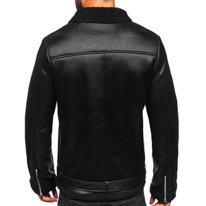 Leather <b>Jacket</b> High Quality Faux <b>Fur</b> Leather <b>Jacket</b> New Style Various Color Wholesale <b>Men</b> - Product Image 2